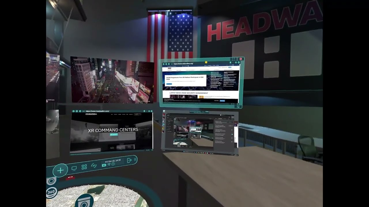 The Headwall operator workspace with video, maps, and browser panels